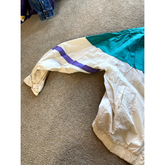 Gordon & Ferguson XXL Land N Lakes Vintage Windbreaker White Purple - Picture 2 of 8